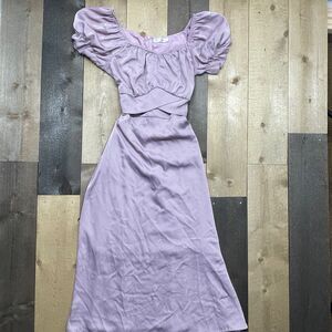 KIRUNDO Women's XS/S Satin Summer Wedding Guest Cocktail Dress Party Midi NWOT